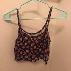 Floral cotton crop top